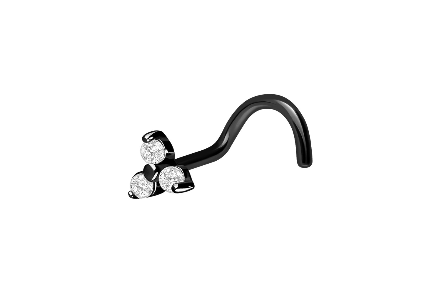 Chirurgenstahl Nasenstecker Nasenpiercing Spirale KRISTALLBLUME